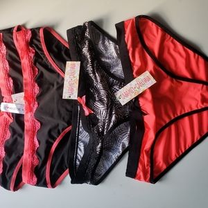 4 Pack Seamless Stretchy Hi-Cut Briefs NEW EBL7153